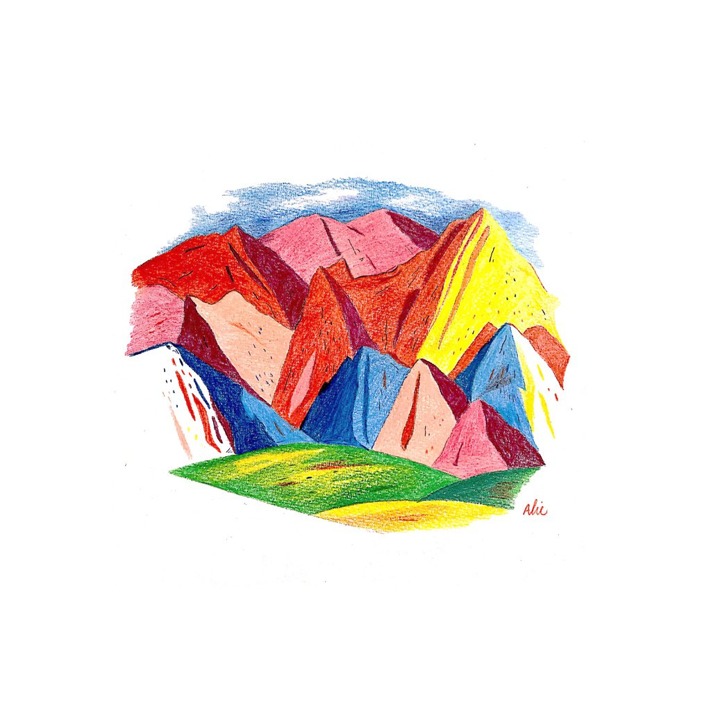 montagnes colorées